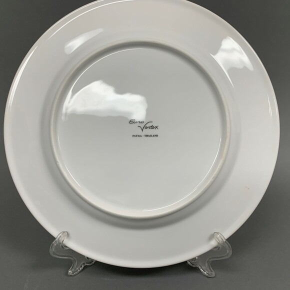 Euro Vertex Patra Thailand Dinner Plate Yellow Green Orange White 10.5 - Picture 3 of 6